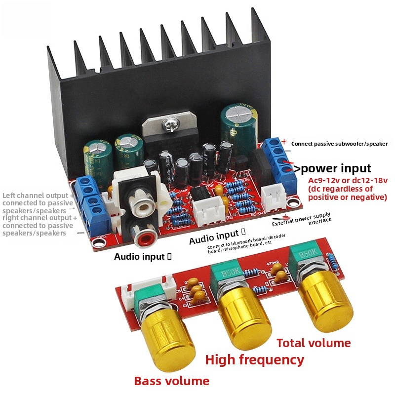 TDA7377 Single Power 2.1 Amplifier DIY Kit - Subwoofer Speaker Board for Home Theater/Computer Audio