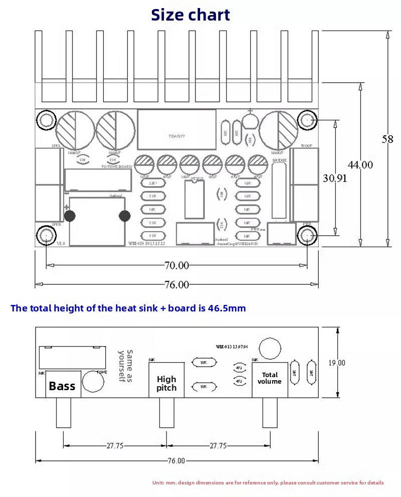 TDA7377 Single Power 2.1 Amplifier DIY Kit - Subwoofer Speaker Board for Home Theater/Computer Audio