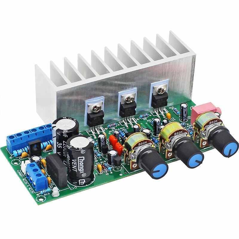 TDA2050+TDA2030 2.1 Channel HiFi Subwoofer Amplifier Board, 60W Power Module DIY Kit