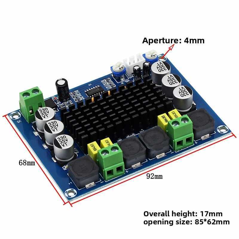 HiFi 2×120W Digital Amplifier Board | High-Power Stereo Dual-Channel Audio Module for Professional Sound Systems