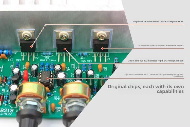 TDA2050+TDA2030 2.1 Channel HiFi Subwoofer Amplifier Board, 60W Power Module DIY Kit
