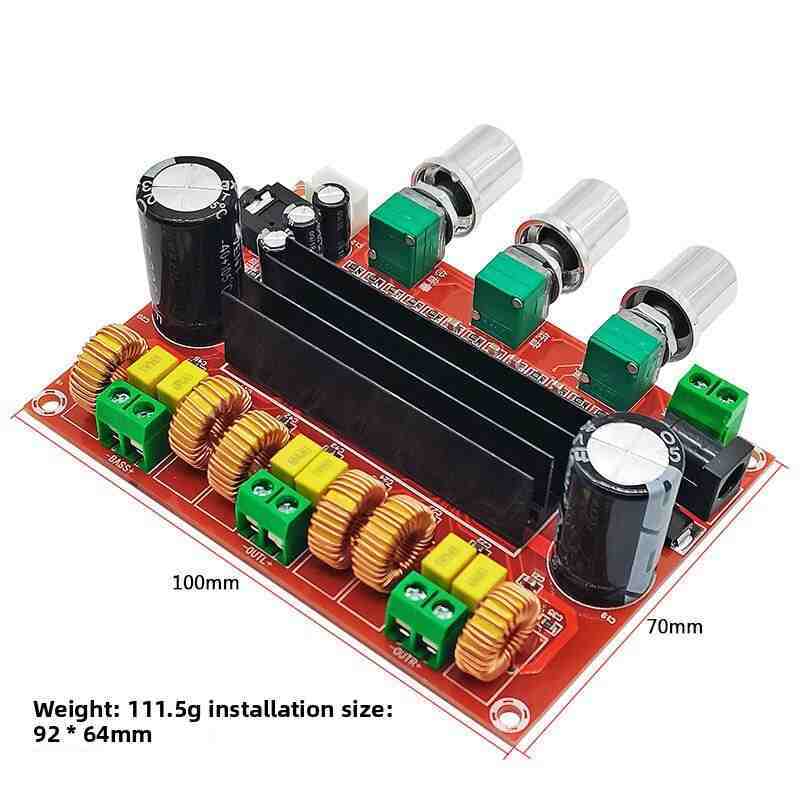 2.1 Channel HiFi Audio Amplifier Board TPA3116D2x2 | 24V DC 200W+100W Subwoofer Digital Power Module