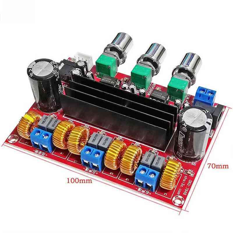 2.1-Channel Audio Amplifier Module TPA3116D2 | 50W×2+100W Subwoofer | Wide Voltage 12-24V with Tone Control