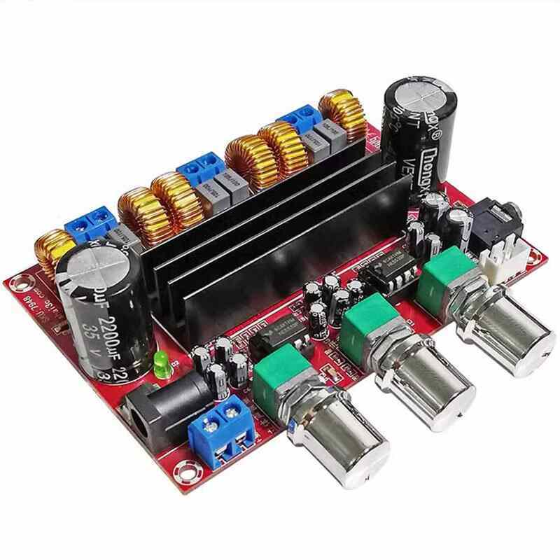 2.1-Channel Audio Amplifier Module TPA3116D2 | 50W×2+100W Subwoofer | Wide Voltage 12-24V with Tone Control