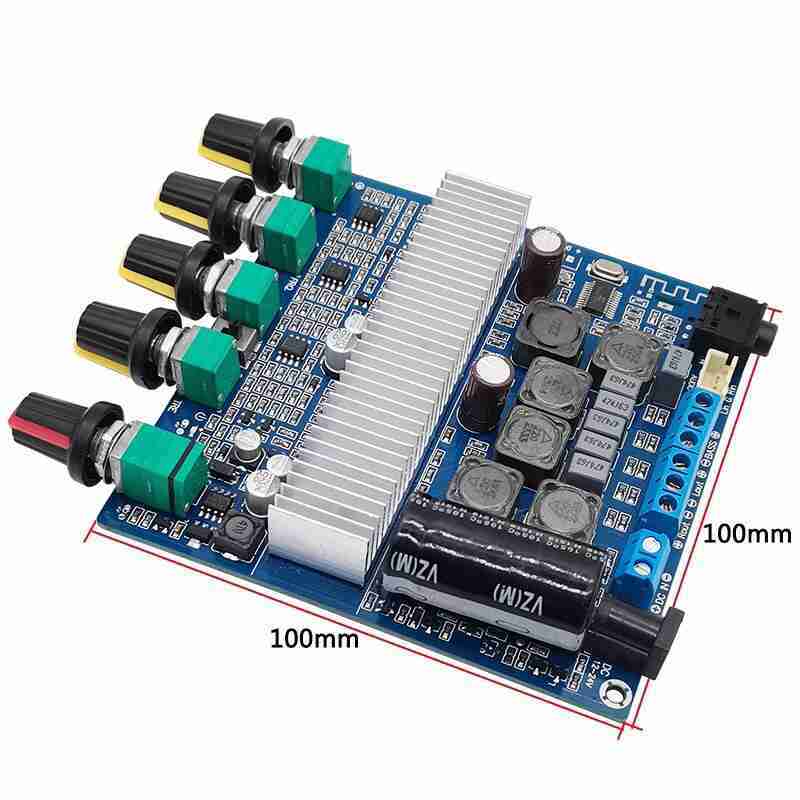 TPA3116D2 2.1 Channel Bluetooth 5.0 Digital Amplifier Board | 100W+50W×2 Subwoofer+Satellite DIY Audio Module