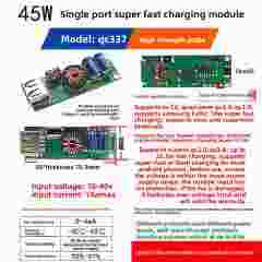 45W single port USB fast charging Huawei/Oppo/Xiaomi optional