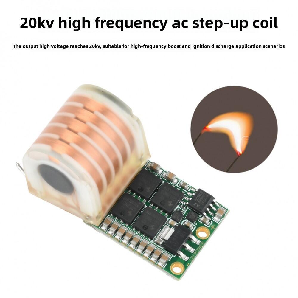 DC 9-12V to AC 20KV High-Frequency Boost Coil Ignition Module - 10 Min Low Heat Arc Generator