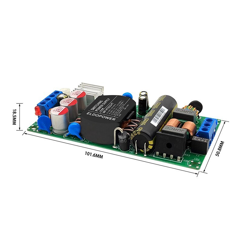 72W Ultra-Thin AC-DC Bare Board Power Supply - 24V/12V Adjustable, Medical-Grade EN60601-1