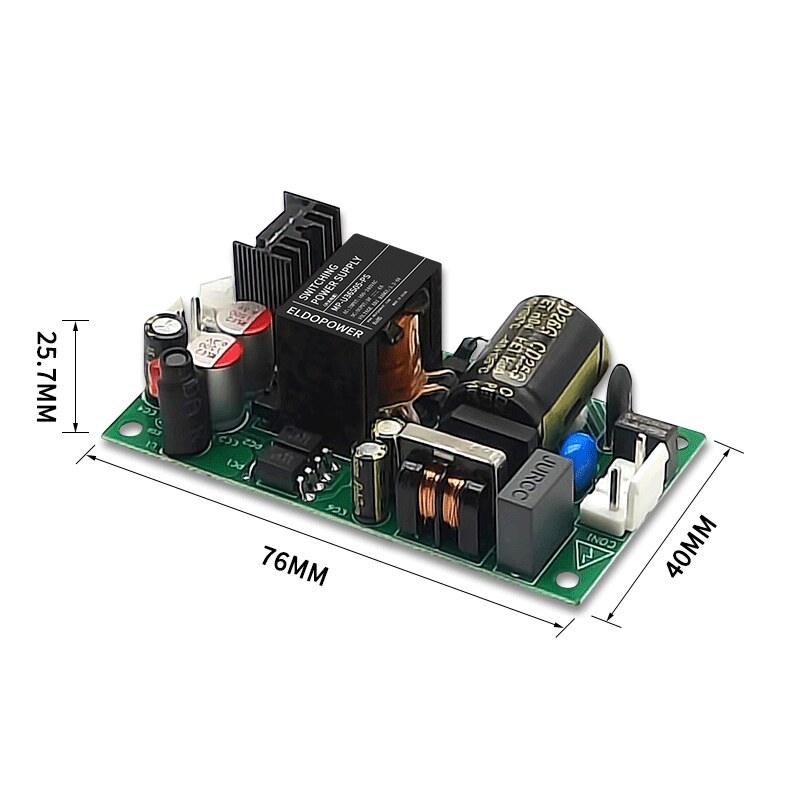36W Ultra-Compact AC-DC Bare Board Power Supply - 220V to 5V/6A, 3000VAC Isolation