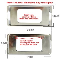 Aluminum plated shell (with fixing screws) can fix the three coil wireless charging shell