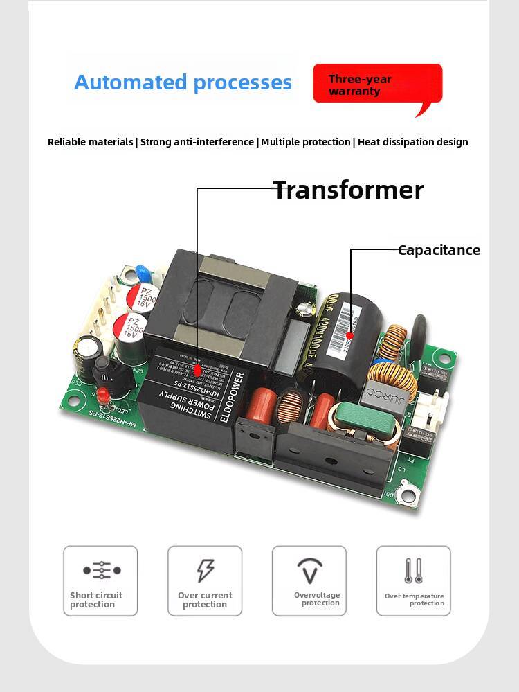 220 to 48V36V24V19V12V Switching Power Supply Module 225W/140W High Power Supply Bare Board ACDC