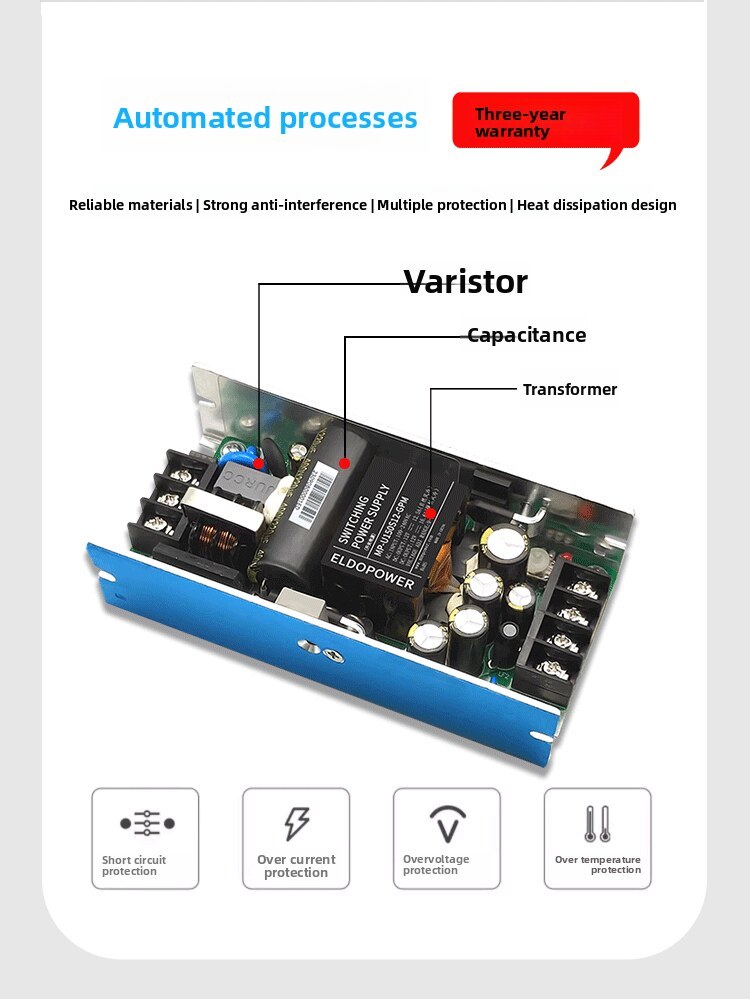 150W/200W Adjustable AC-DC Power Supply Module | 220V to 12V/19V/24V/36V/48V Multi-Voltage Converter