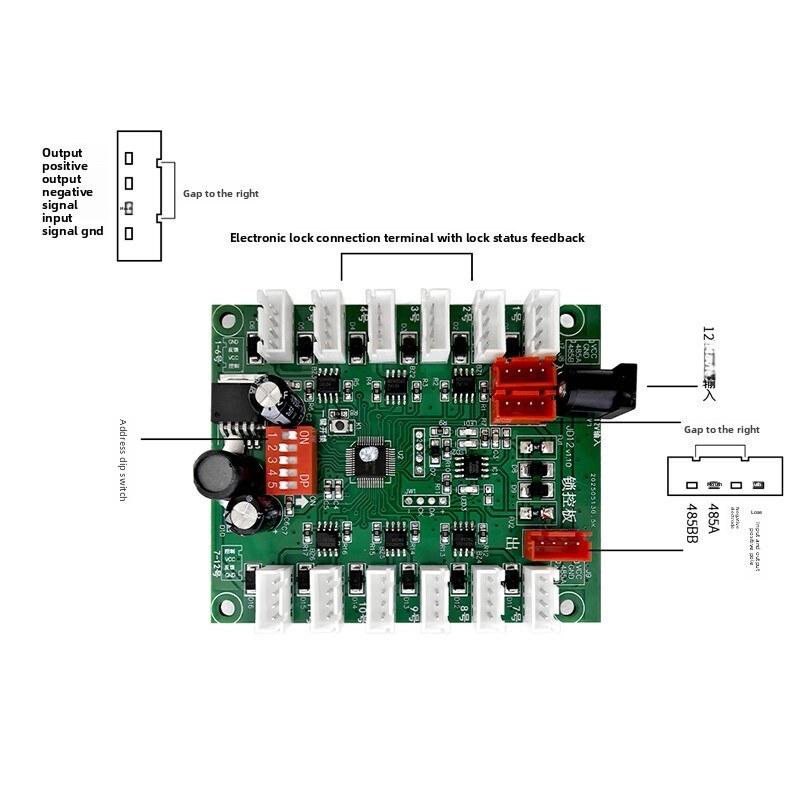 High-Performance 4G Smart Locker Control Board with LED Feedback, 12/24-Channel, 9-24V Input/Output