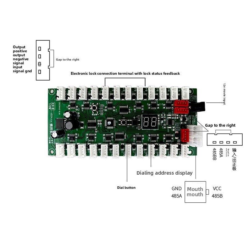 High-Performance 4G Smart Locker Control Board with LED Feedback, 12/24-Channel, 9-24V Input/Output