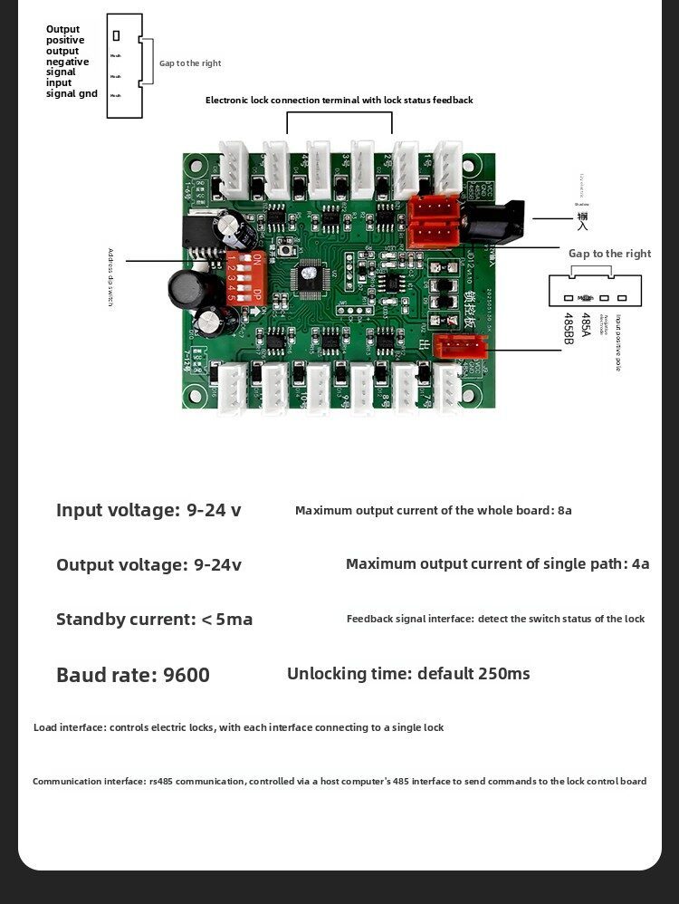 High-Performance 4G Smart Locker Control Board with LED Feedback, 12/24-Channel, 9-24V Input/Output