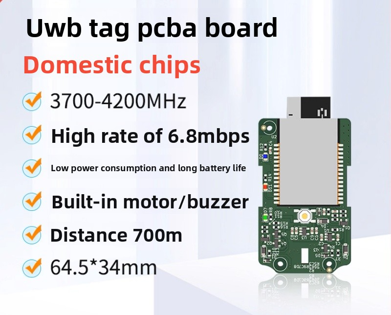UWB Positioning Tag Card with Domestic DW1000PA Solution for Personnel Positioning Base Station System in Heading Faces, Tunnels, and Mines