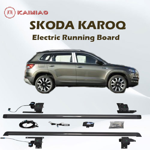 Activated by electronic signal from door sensors electronic powered side step running board for Skoda KAROQ