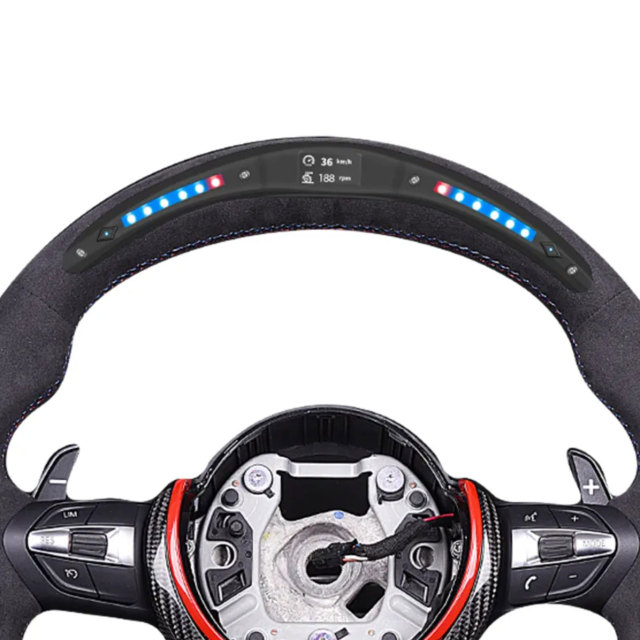 BMW M1 M2 M3 M4 M5 Custom Carbon Fiber Steering Wheel with LED Shift Light