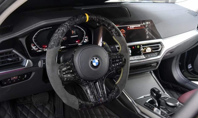 BMW M1 M2 M3 M4 M5 Custom Carbon Fiber Steering Wheel with LED Shift Light