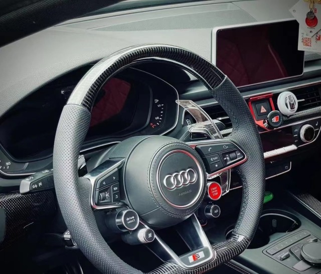 Custom LED Racing Car Steering Wheel for Audi A3 A4 A5 RS3 RS4 RS5 S3 S4 TT R8