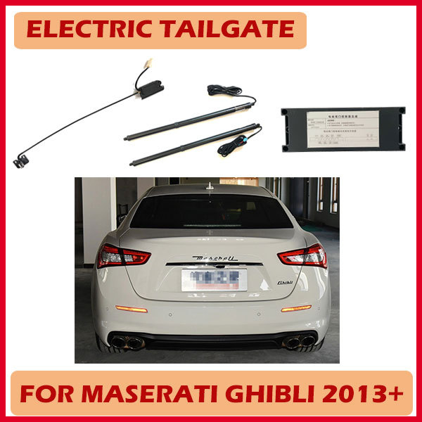 Slow steady quiet foot kick induction Maserati Ghibli hands free electric tailgate lift kit