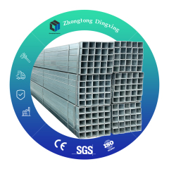 Q235B Hot Dip Galvanized EMT Square 6m ASTM Standard-for Construction Drill API Certified Bending Cutting Welding Available