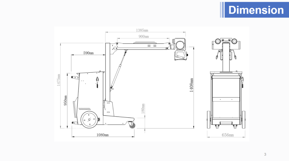 20kW Mobile Digital X-ray System AKX-mDR20