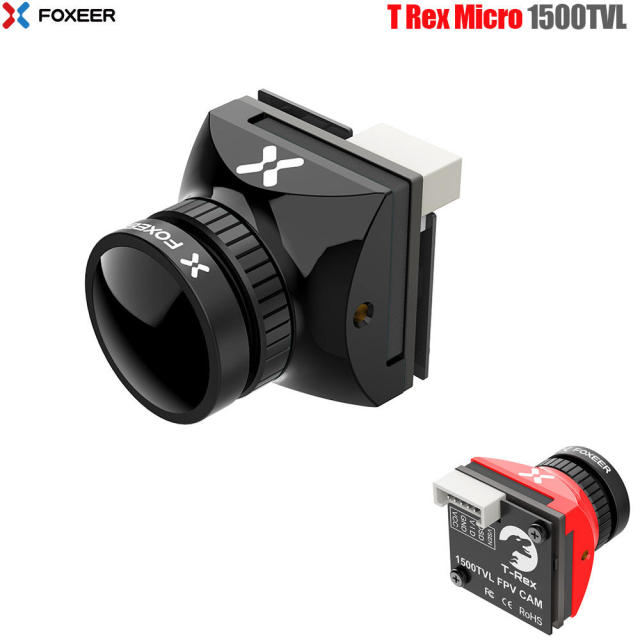 Foxeer T-Rex Micro 1500TVL Super WDR PAL/NTSC Switchable Low Latency FPV Camera 19*19mm for FPV Racing Freestyle Drones