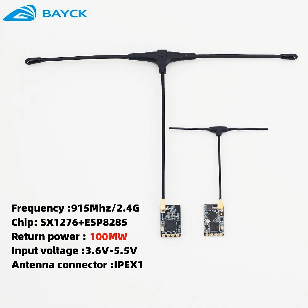 BAYCK ELRS 915MHz NANO ExpressLRS Receiver with T Type Antenna Support Wifi Upgrade for RC FPV Traversing Drones Parts