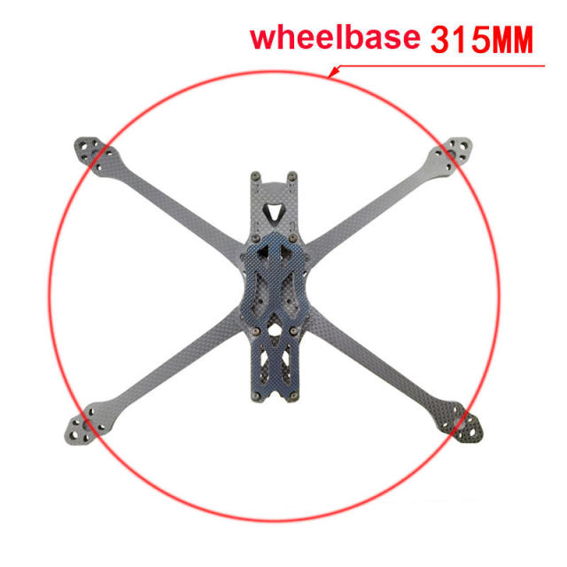 PFLY APEX 7inch 315mm Carbon Fiber Quadcopter Frame Kit 5.5mm Arm for APEX FPV Freestyle RC Racing Drone Models