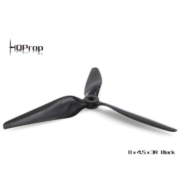 HQProp 8X4.5X3 8inch 3-Blade(2CW+2CCW) Black-Glass Fiber Nylon Propeller for RC Multirotor MacroQuad Cinelifter Drone