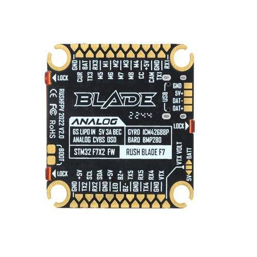 RUSH BLADE F722 V2 Analog Flight Controller ICM42688P 16MB BlackBox 3-6S 30X30mm for FPV Freestyle Drone Speedybee F405 V3