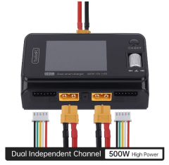 PFLY ToolkitRC M6D 500W 15A DC Dual Channel MINI Smart Charger Discharger Power Supply 1-6S FPV Drone Accessories