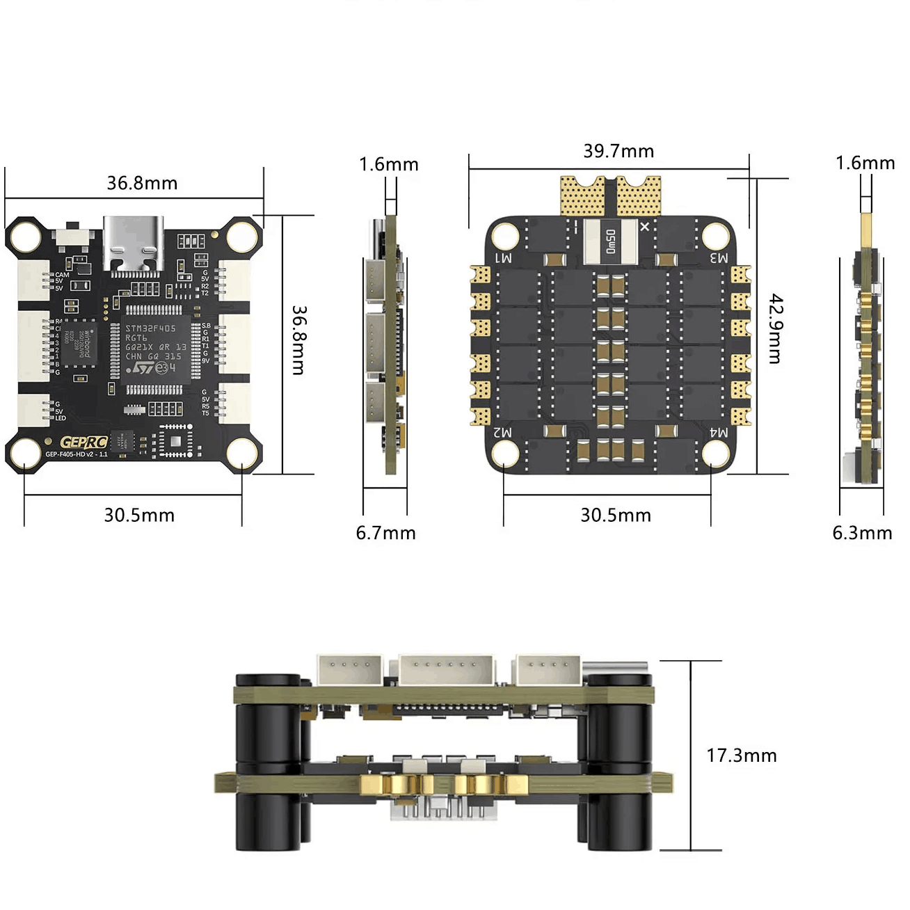 GEPRC TAKER F405 BLS 50A 60A 70A Stack 42688-P Gyroscope 16MB Black Box Data Analyze Record Flight Data Plug for Play Racing FPV Drone