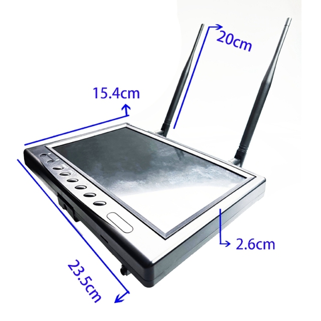 9 Inch 5.8G FPV Monitor LCD Screen with 800X480 Resolution 20Hz-20Khz Stereo Dual Receiver Accessory for RC FPV Drone Quadcopter