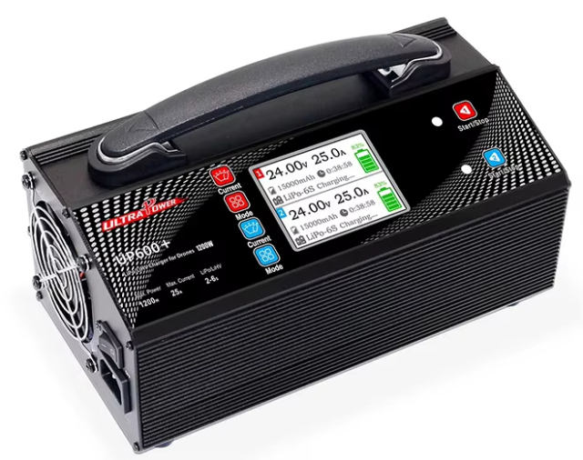 Drone Charger UP600+ 1200W Dual Channels 25A Balance Smart 2-6S LiPo LiHV Charger
