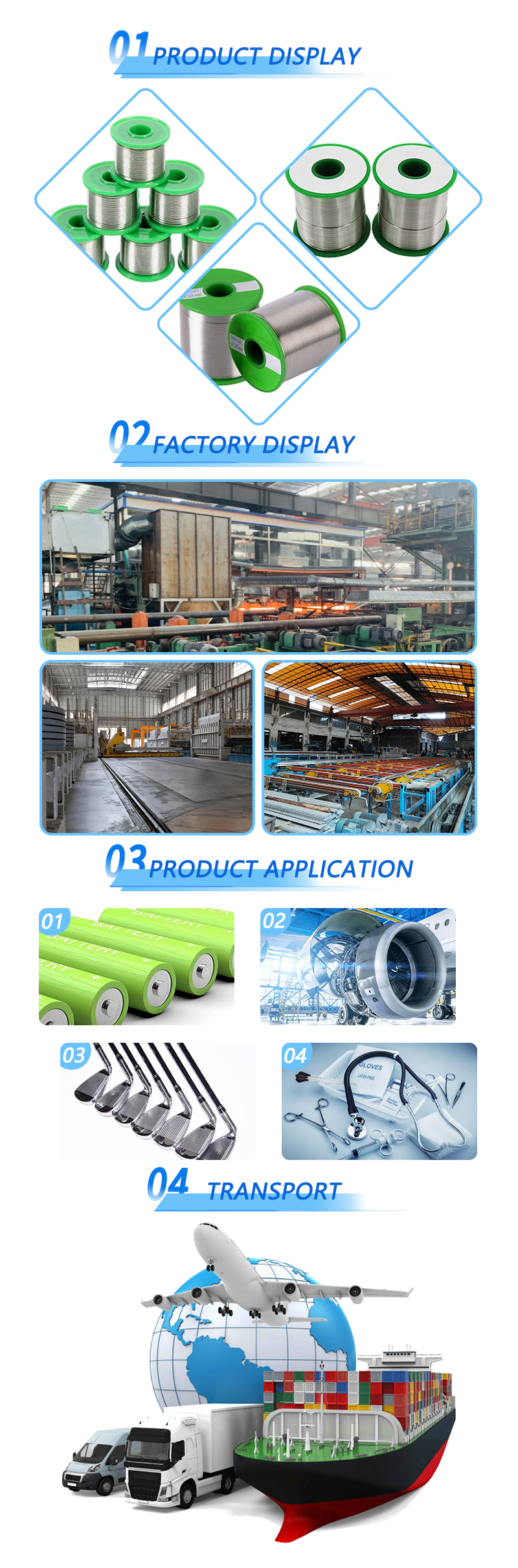 Solder Tin-stainless steel Wire
