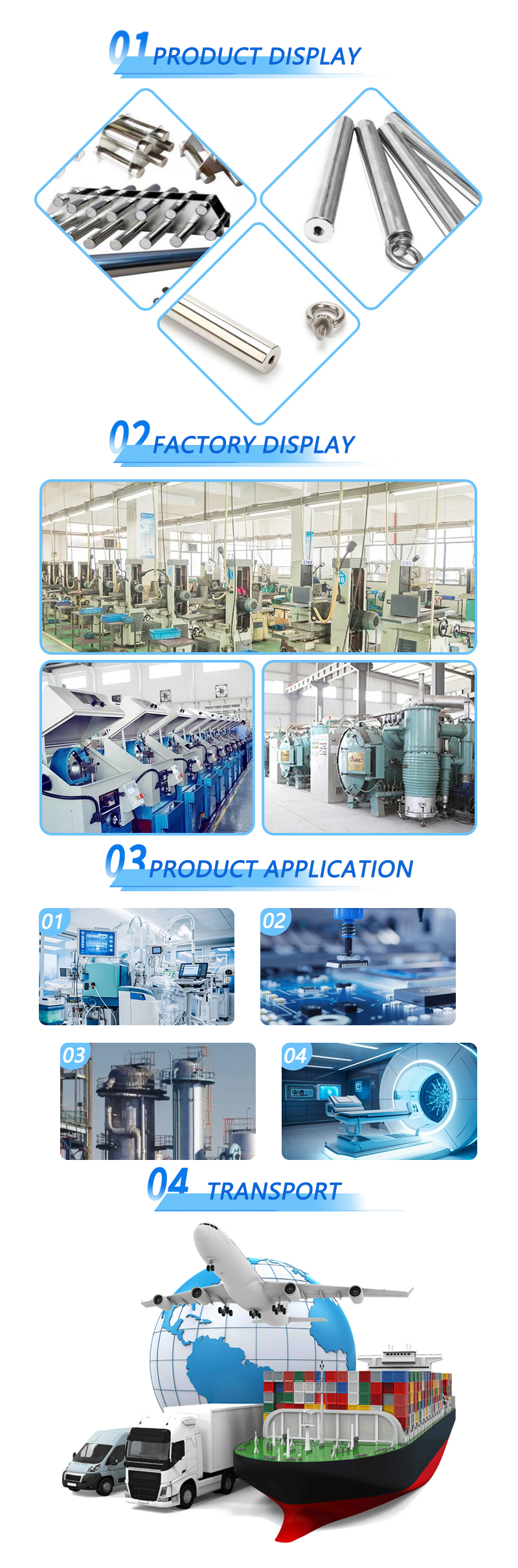Neodymium iron boron strong magnetic rod