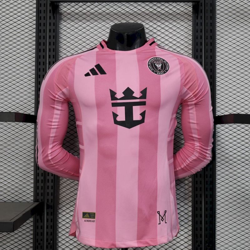 【Player Version Long Sleeves】Inter Miami 2025/2026 Home Long Sleeves Jersey