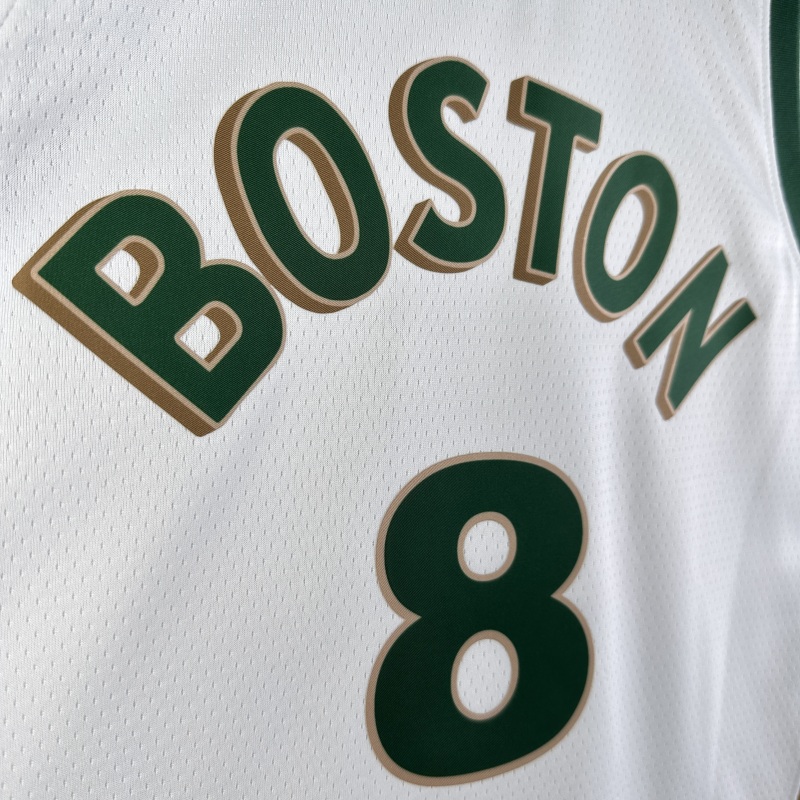 【 NBA 】Men’s 2024 Kristaps Porzingis White Team NO.8 Jersey – City Edition