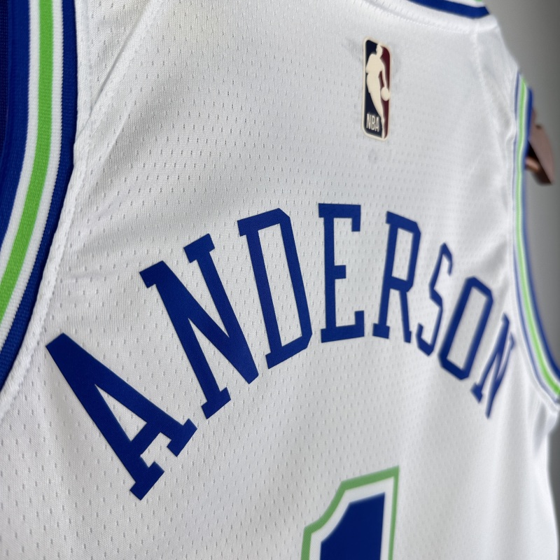 【 NBA 】Minnesota Timberwolves season 2024 ANDERSON Team Jersey NO.1 – City Edition