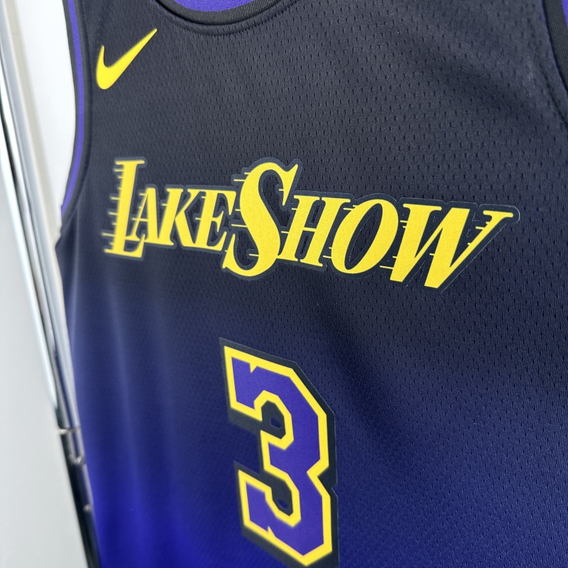 【 NBA 】Los Angeles Lakers season 2025 DAVIS Team Jersey NO.3 – City Edition