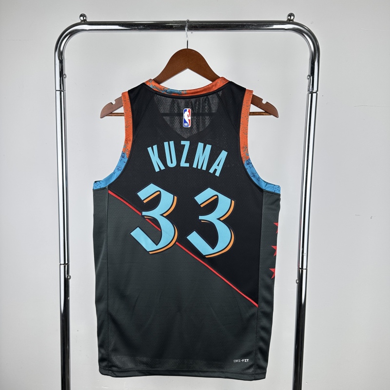 【 NBA 】Washington Wizards season 2024 KUZMA Team Jersey NO.33 – City Edition