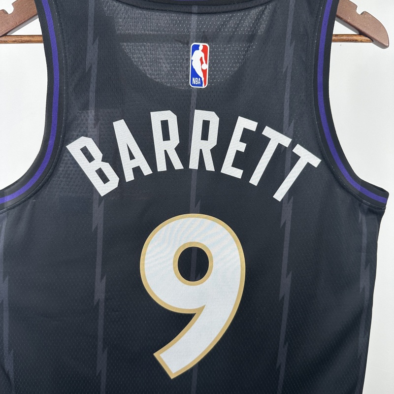 【 NBA 】Toronto Raptors season 2025 BARRETT Team Jersey NO.9 – City Edition