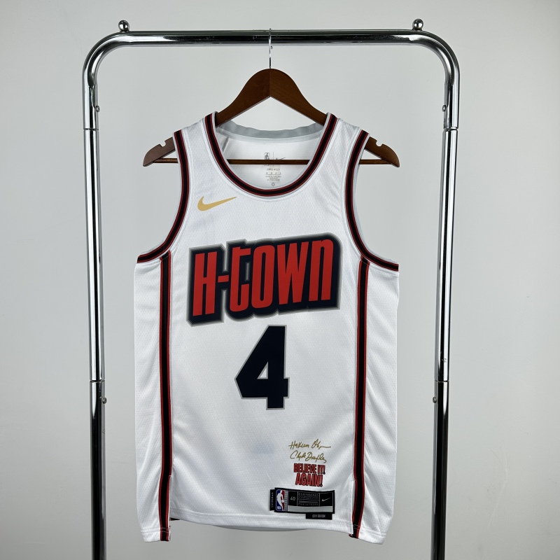 【 NBA 】Houston Rockets season 2025 GREEN Team Jersey NO.4 – City Edition