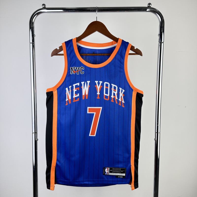 【 NBA 】New York Knicks season 2024 ANTHONY Team Jersey NO.7  – City Edition