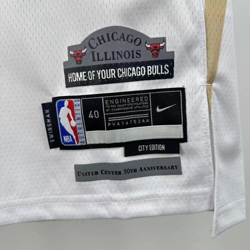 【 NBA 】Chicago Bulls season City 2025 Edition White Jersey No.0 - City Edition