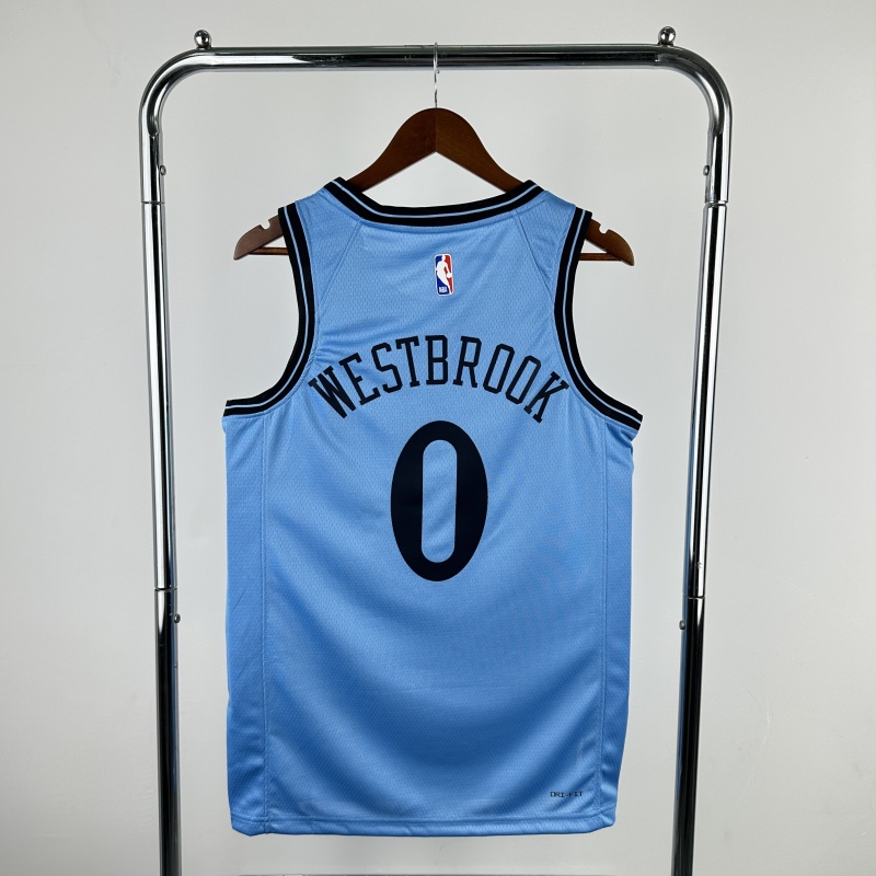 【 NBA 】Los Angeles Clippers season 2025 WESTBROOK Team Jersey NO.0 – City Edition