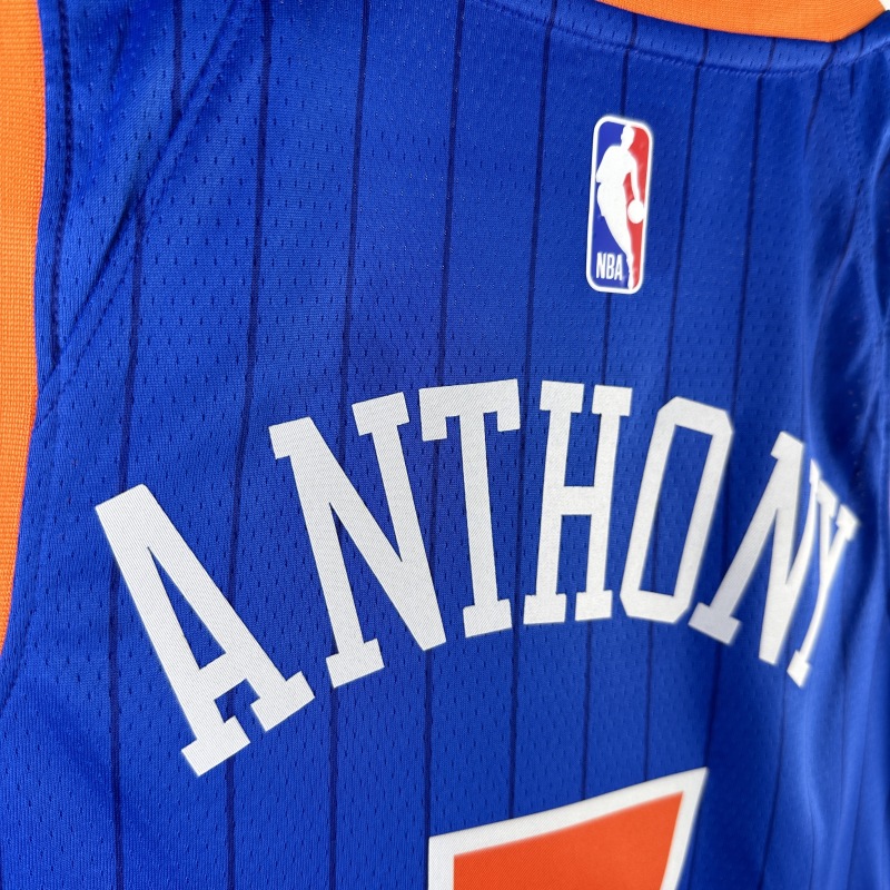 【 NBA 】New York Knicks season 2024 ANTHONY Team Jersey NO.7  – City Edition