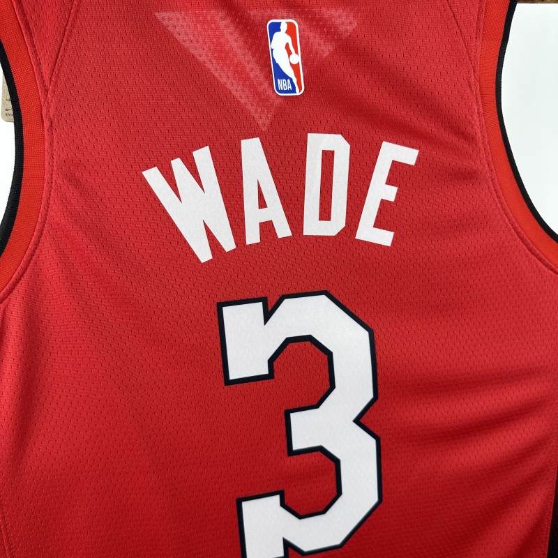【 NBA 】Miami Heat season 2025 WADE Team Jersey NO.3  – City Edition